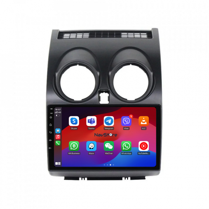 Navigatie Android Dedicata Nissan Qashqai J10 (2007-2013), 9Inch, 4Gb Ram, 64Gb Stocare, Bluetooth, WiFi, Carplay [6]