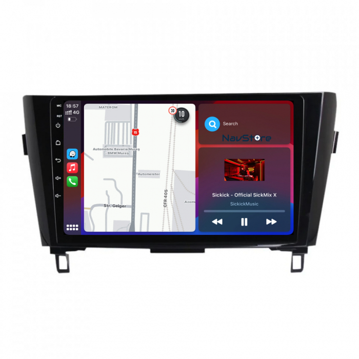 Navigatie Android Dedicata Nissan Qashqai J11, X Trail T32 (2013-2021), 10Inch, 4Gb Ram, 64Gb Stocare, Bluetooth, WiFi, Carplay [5]