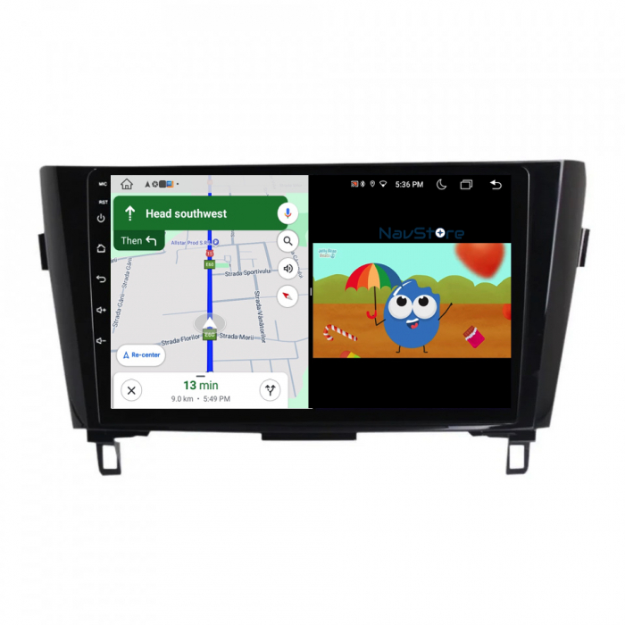 Navigatie Android Dedicata Nissan Qashqai J11, X Trail T32 (2013-2021), 10Inch, 4Gb Ram, 64Gb Stocare, Bluetooth, WiFi, Carplay [7]