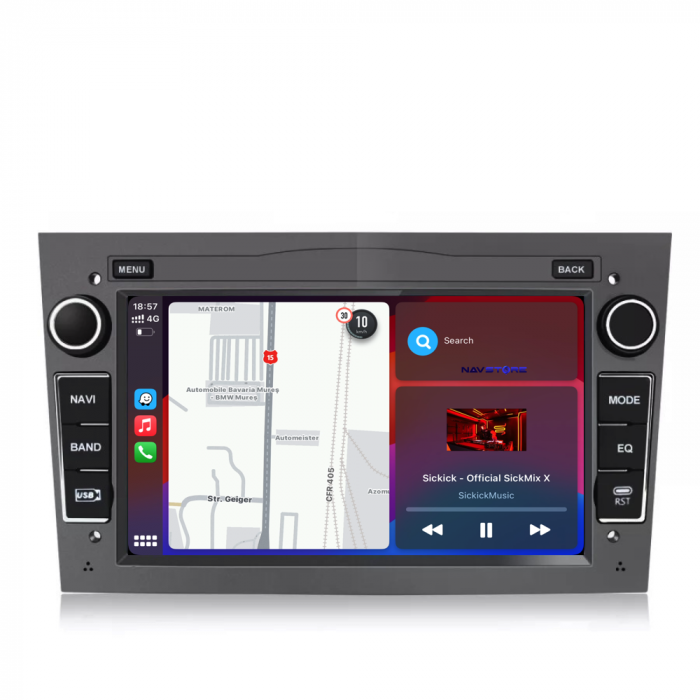 Navigatie Android Dedicata Opel, 7Inch, 4Gb Ram, 64Gb stocare, Carplay, Gri [2]