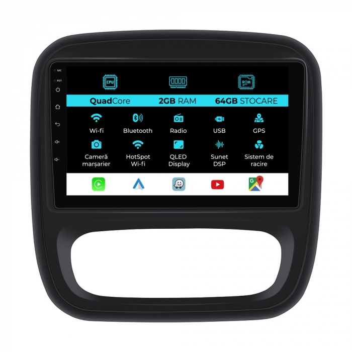 Navigatie Dedicata Opel Vivaro/Renault Trafic/Fiat Talento (2014 - 2018), 9 Inch, 2Gb Ram, 64Gb stocare, Carplay [1]