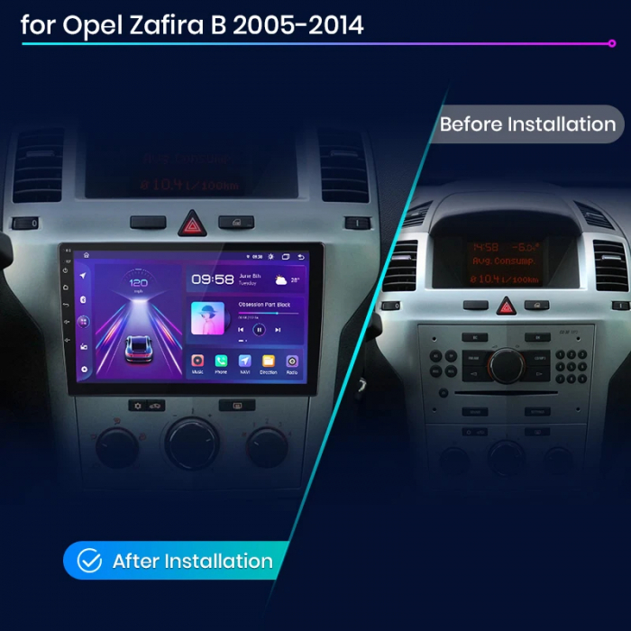 Navigatie Dedicata Opel Zafira/Astra/Antara/Corsa (2005-2015), 9Inch, 4Gb Ram, 64Gb Stocare, Carplay [7]