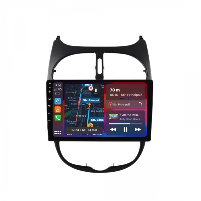 Navigatie Dedicata Peugeot 206 (2001-2008), 9Inch, 4Gb Ram, 64Gb Stocare, Carplay [2]