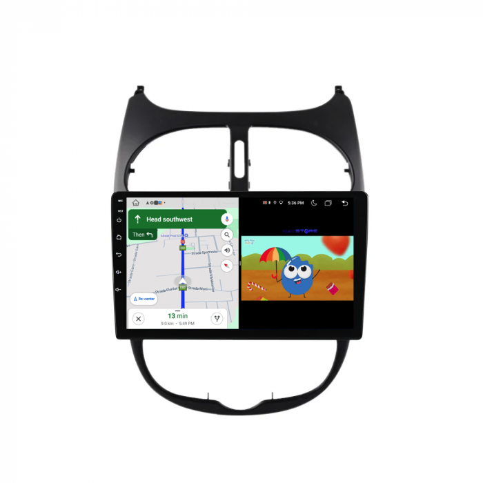 Navigatie Dedicata Peugeot 206 (2001-2008), 9Inch, 6Gb Ram, 128Gb Stocare, Carplay [5]