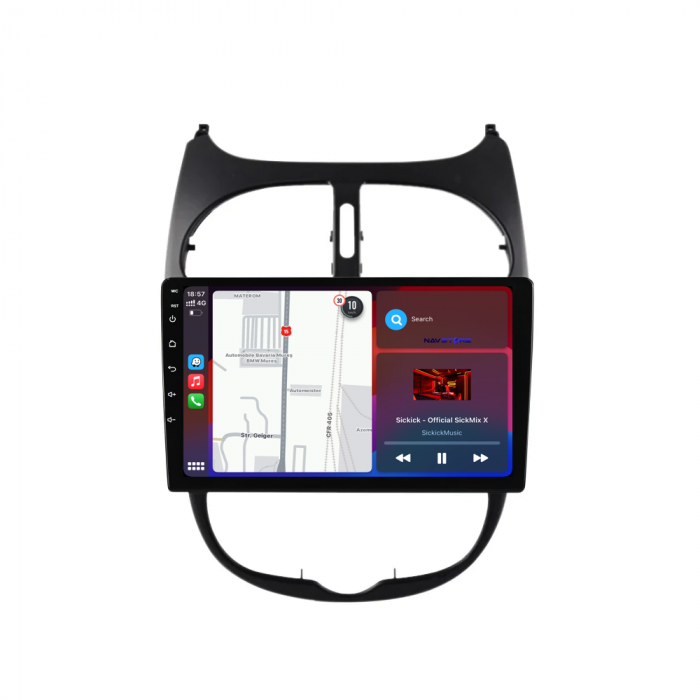 Navigatie Dedicata Peugeot 206 (2001-2008), 9Inch, 6Gb Ram, 128Gb Stocare, Carplay [3]