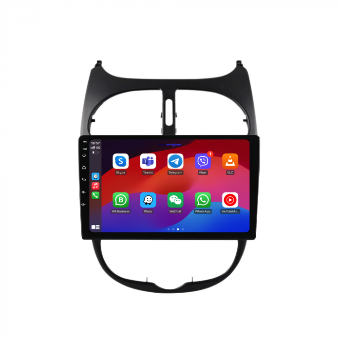 Navigatie Dedicata Peugeot 206 (2001-2008), 9Inch, 6Gb Ram, 128Gb Stocare, Carplay [4]
