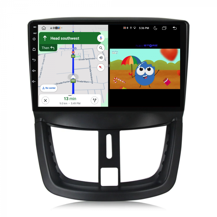 Navigatie Dedicata Peugeot 207 (2006-2015), 9Inch, 6Gb Ram, 128Gb Stocare, Carplay [5]