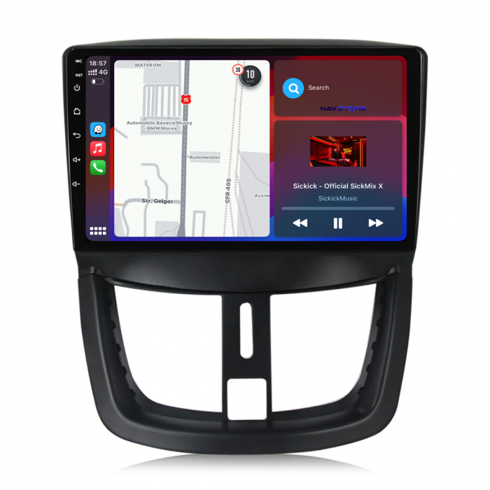 Navigatie Dedicata Peugeot 207 (2006-2015), 9Inch, 6Gb Ram, 128Gb Stocare, Carplay [3]