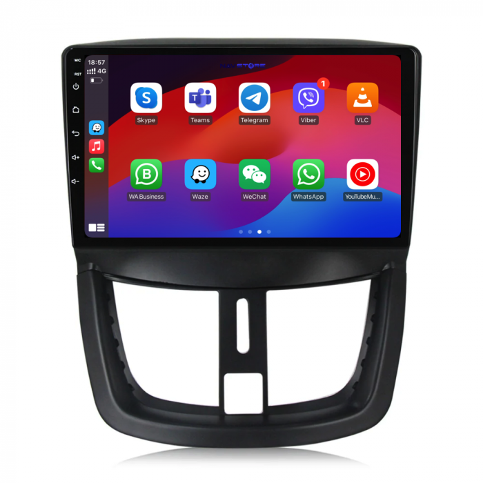Navigatie Dedicata Peugeot 207 (2006-2015), 9Inch, 6Gb Ram, 128Gb Stocare, Carplay [4]