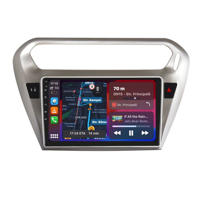 Navigatie Android Dedicata Peugeot 301, Citroen C-Elysee (2013-2018), 9Inch, 4Gb Ram, 64Gb Stocare, Bluetooth, WiFi, Carplay [4]