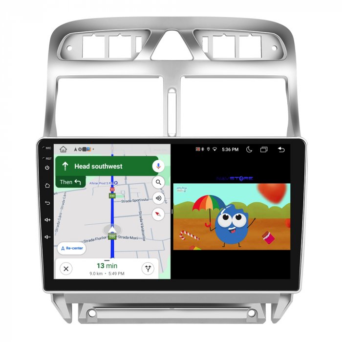Navigatie Dedicata Peugeot 307 (2000-2013), 9Inch, 2Gb Ram, 64Gb Stocare, Carplay [5]