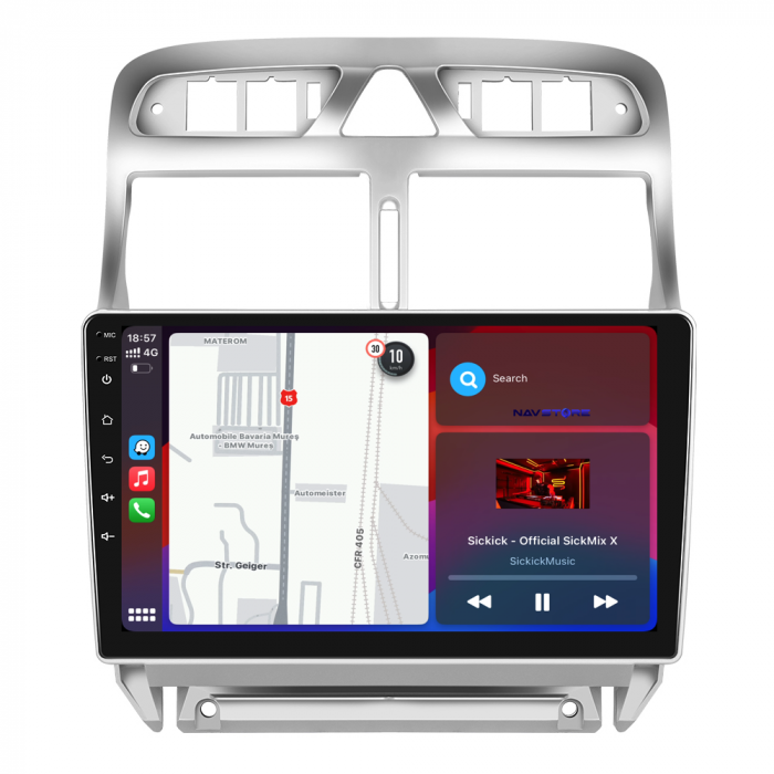 Navigatie Dedicata Peugeot 307 (2000-2013), 9Inch, 2Gb Ram, 64Gb Stocare, Carplay [3]