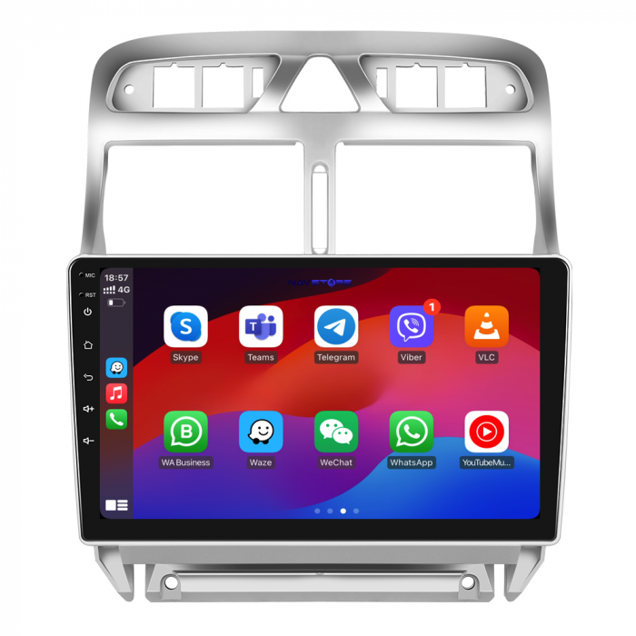 Navigatie Dedicata Peugeot 307 (2000-2013), 9Inch, 2Gb Ram, 64Gb Stocare, Carplay [4]