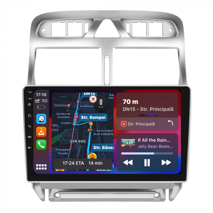 Navigatie Dedicata Peugeot 307 (2000-2013), 9Inch, 2Gb Ram, 64Gb Stocare, Carplay [2]