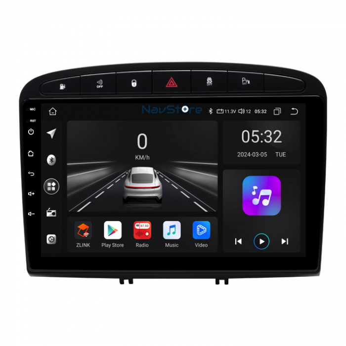 Navigatie Android Dedicata Peugeot 308/408 (2008-2013), 9Inch, 4Gb Ram, 64Gb Stocare, Bluetooth, WiFi, Carplay [2]