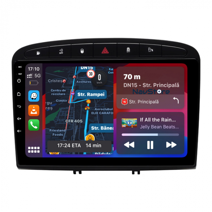 Navigatie Android Dedicata Peugeot 308/408 (2008-2013), 9Inch, 4Gb Ram, 64Gb Stocare, Bluetooth, WiFi, Carplay [5]