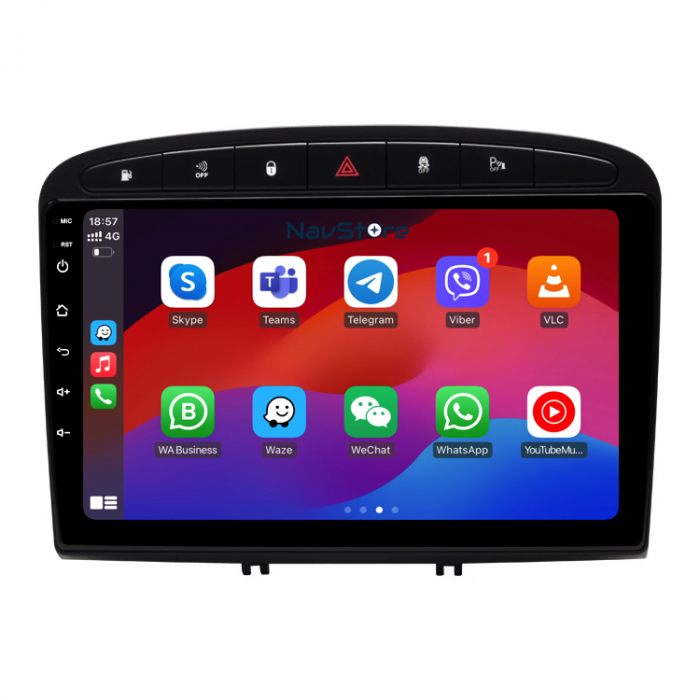 Navigatie Android Dedicata Peugeot 308/408 (2008-2013), 9Inch, 4Gb Ram, 64Gb Stocare, Bluetooth, WiFi, Carplay [7]