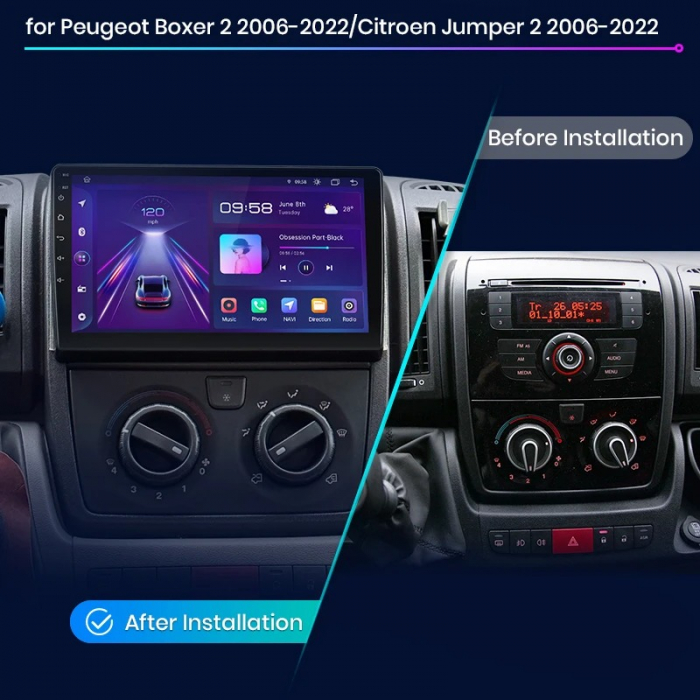 Navigatie Dedicata Peugeot Boxter/Fiat Ducato/Citroen Jumper (2006-2022), 9Inch, 4Gb Ram, 64Gb Stocare, Carplay [10]