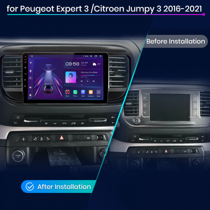 Navigatie Dedicata Peugeot Expert / Citroen Jumpy 3 (2016-2021), 9Inch, 8Gb Ram, 256Gb Stocare, Carplay [7]