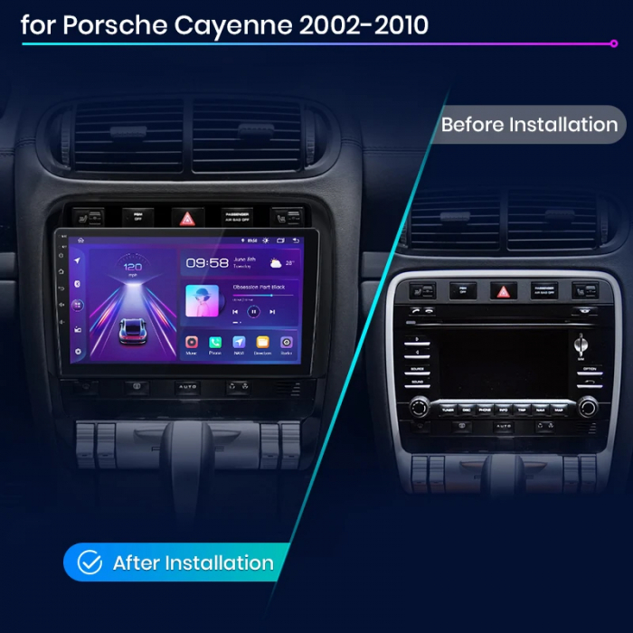 Navigatie Dedicata Porsche Cayenne (2002-2010), 9Inch, 4Gb Ram, 64Gb Stocare, Carplay [7]