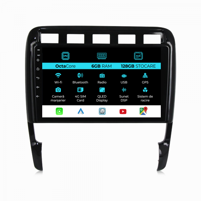 Navigatie Dedicata Porsche Cayenne (2002-2010), 9Inch, 6Gb Ram, 128Gb Stocare, Carplay [1]