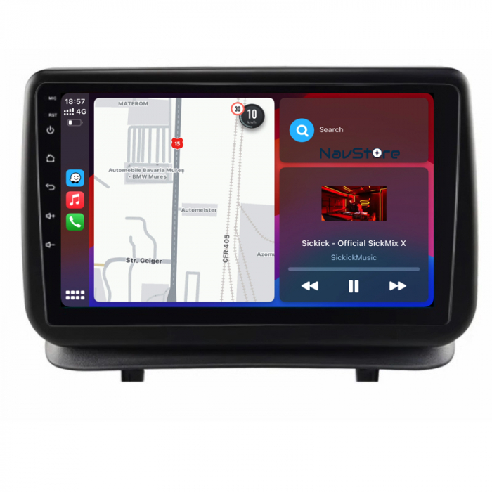 Navigatie Android Dedicata Renault Clio 3 (2005-2014), 9Inch, 2Gb Ram, 64Gb Stocare, Carplay [3]