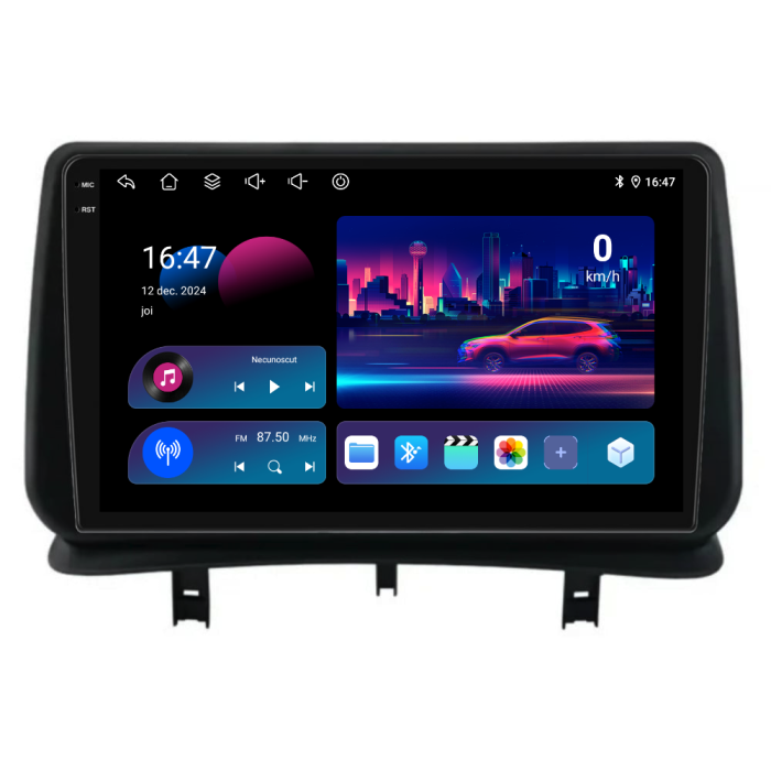 Navigatie Android Dedicata Renault Clio 3 (2005-2014), 9Inch, 2Gb Ram, 32Gb Stocare, Carplay [4]