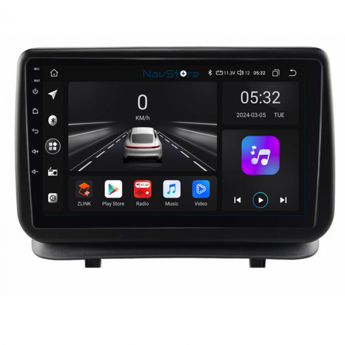 Navigatie Android Dedicata Renault Clio 3 (2005-2014), 9Inch, 4Gb Ram, 64Gb Stocare, Bluetooth, WiFi, Carplay [2]