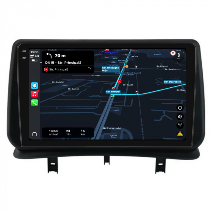 Navigatie Android Dedicata Renault Clio 3 (2005-2014), 9Inch, 6Gb Ram, 128Gb Stocare, Carplay [3]