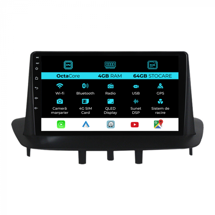 Navigatie Dedicata Renault Megane 3 (2008-2015), 9 Inch, 4Gb Ram, 64Gb stocare, CarPlay [1]