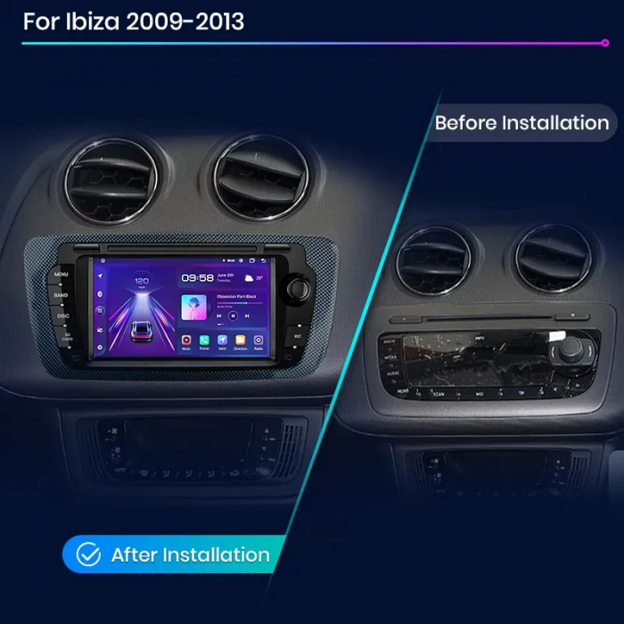 Navigatie Dedicata Seat Ibiza (2009 - 2013), 7Inch, 2Gb Ram, 32Gb Stocare, Carplay [2]