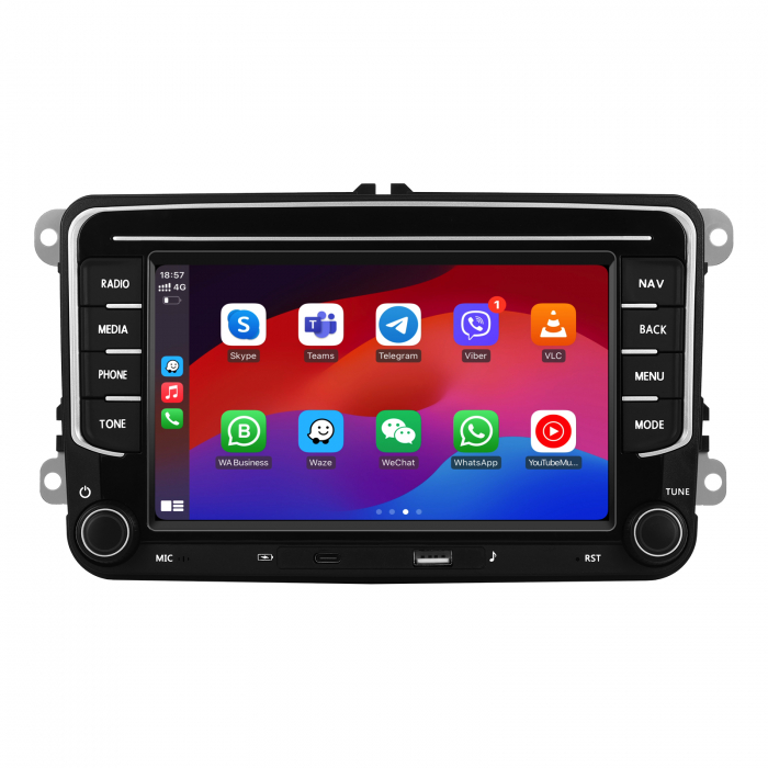 Navigatie Dedicata Skoda, 7Inch, 4Gb Ram, 64Gb stocare, Apple Carplay/Android Auto [2]
