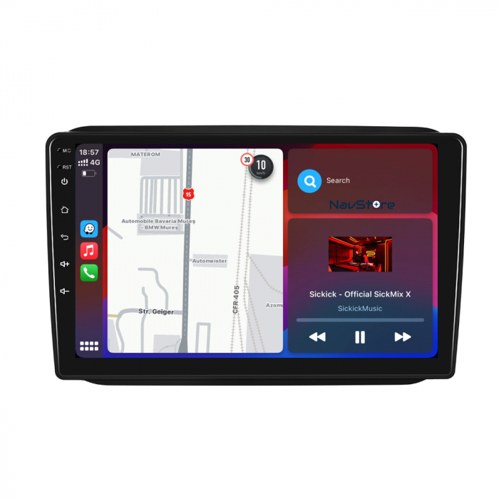 Navigatie Dedicata Skoda Fabia (2007-2014), 10Inch, 6Gb Ram, 128Gb Stocare, Carplay [3]