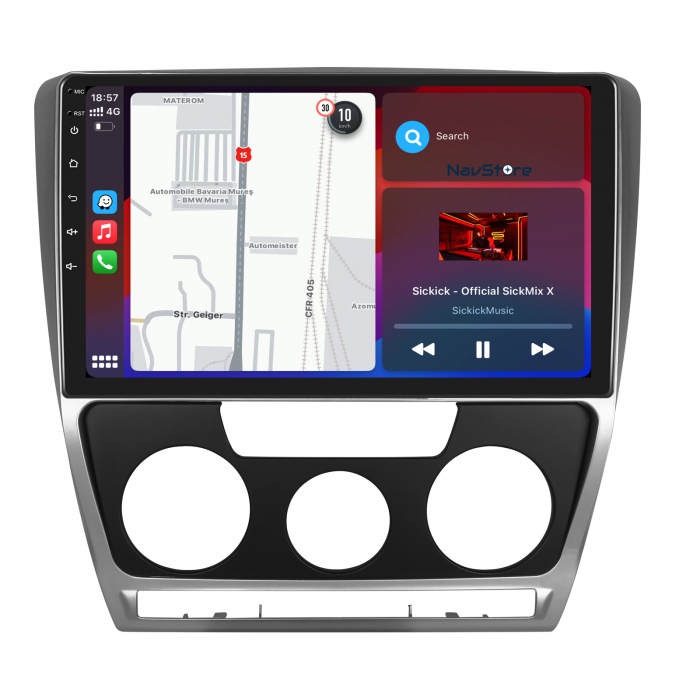 Navigatie Dedicata Skoda Octavia 2 (2004 - 2013), 10Inch, 1Gb Ram, 32Gb Stocare, Carplay [3]