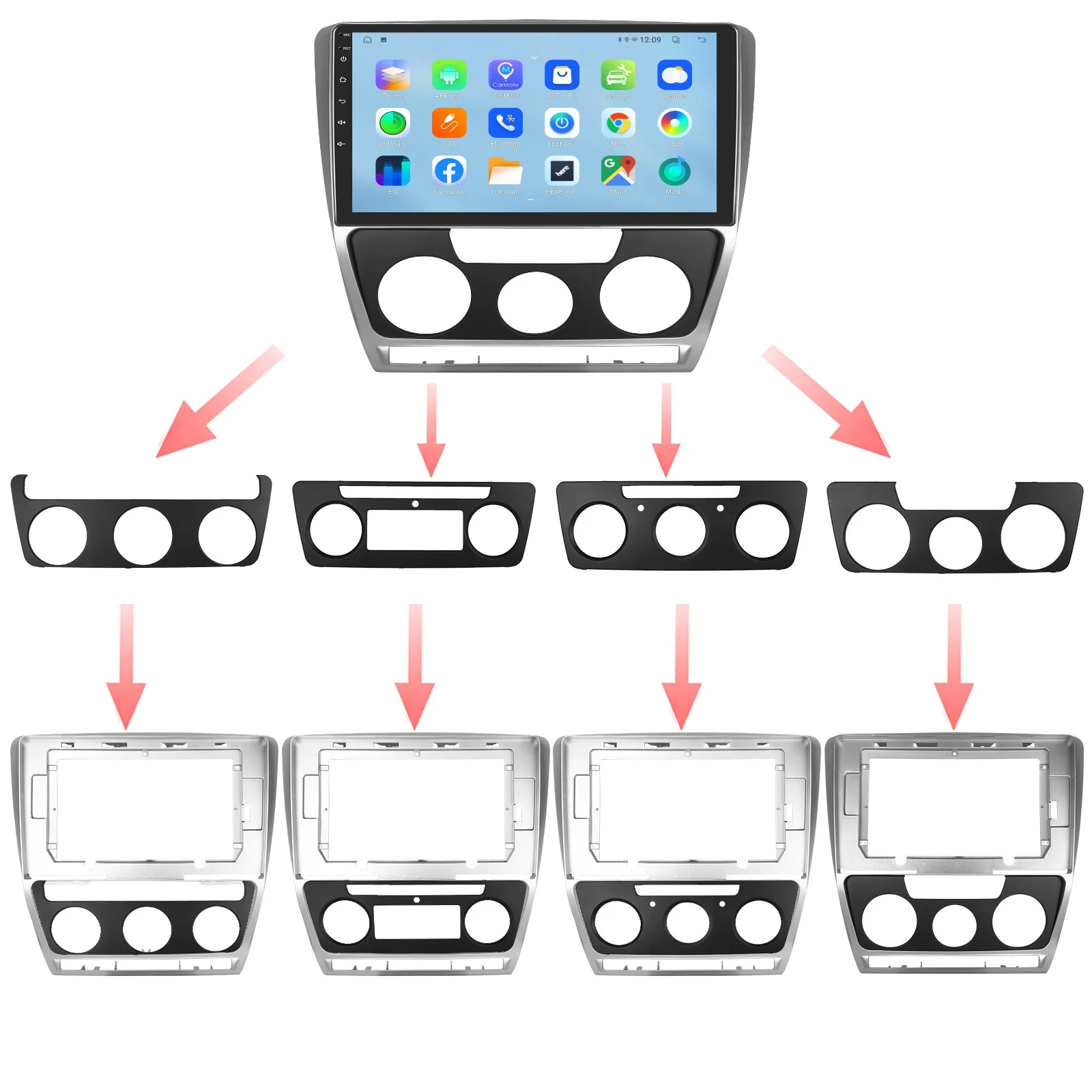 Navigatie Dedicata Skoda Octavia 2 (2004 - 2013), 10Inch, 1Gb Ram, 32Gb Stocare, Carplay [6]