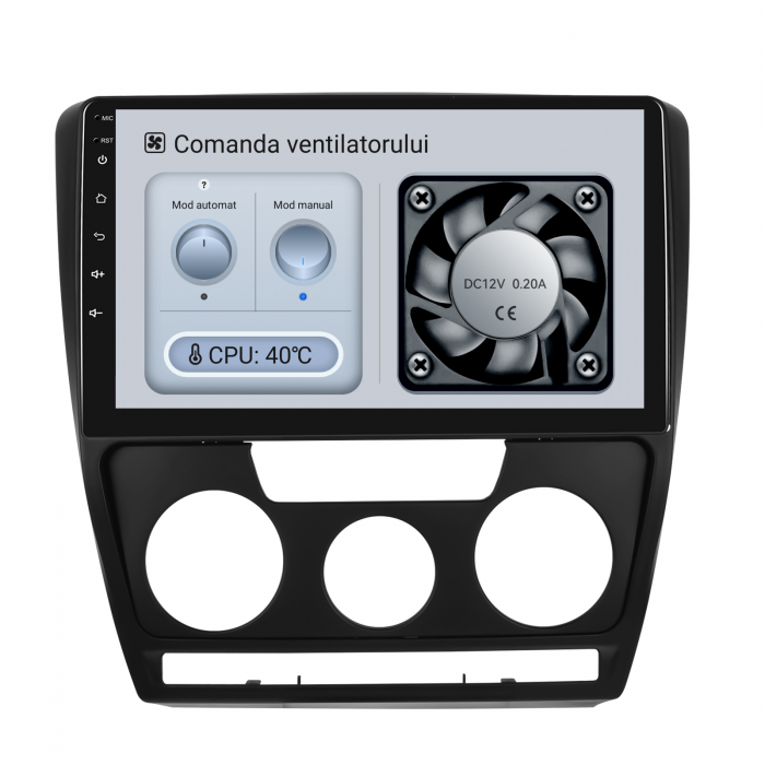 Navigatie Android Dedicata Skoda Octavia 2 (2004 - 2013), 10Inch, 4Gb Ram, 64Gb Stocare, Bluetooth, WiFi, Carplay [4]