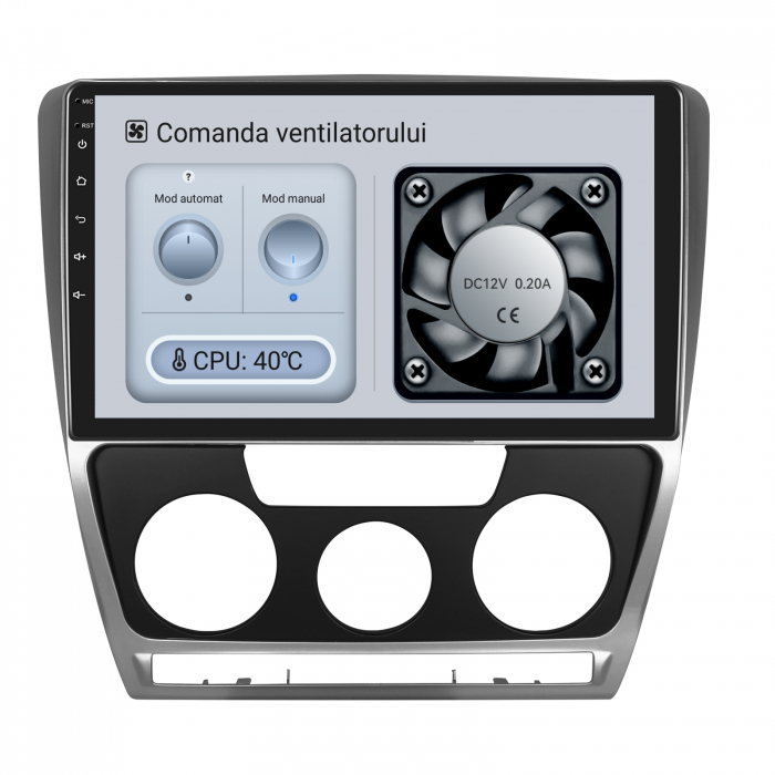 Navigatie Android Dedicata Skoda Octavia 2 (2004 - 2013), 10Inch, 4Gb Ram, 64Gb Stocare, Bluetooth, WiFi, Carplay [4]