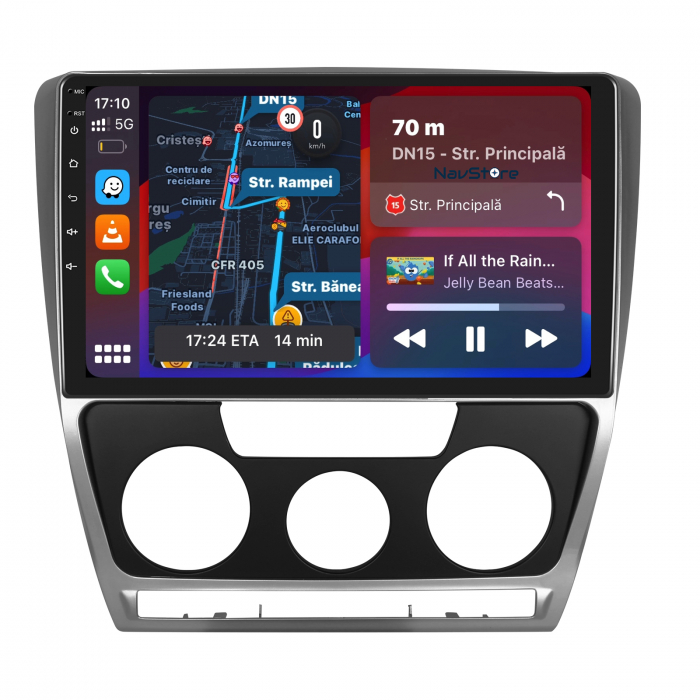 Navigatie Android Dedicata Skoda Octavia 2 (2004 - 2013), 10Inch, 4Gb Ram, 64Gb Stocare, Bluetooth, WiFi, Carplay [5]