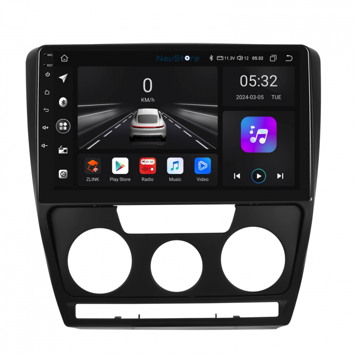 Navigatie Android Dedicata Skoda Octavia 2 (2004 - 2013), 10Inch, 4Gb Ram, 64Gb Stocare, Bluetooth, WiFi, Carplay [2]