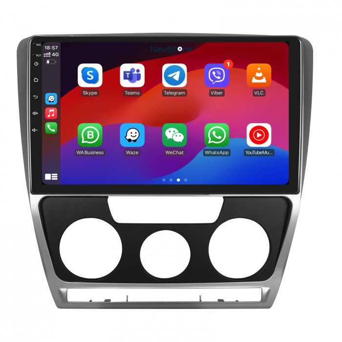 Navigatie Dedicata Skoda Octavia 2 (2004 - 2013), 10Inch, 8Gb Ram, 256Gb Stocare, Carplay [4]