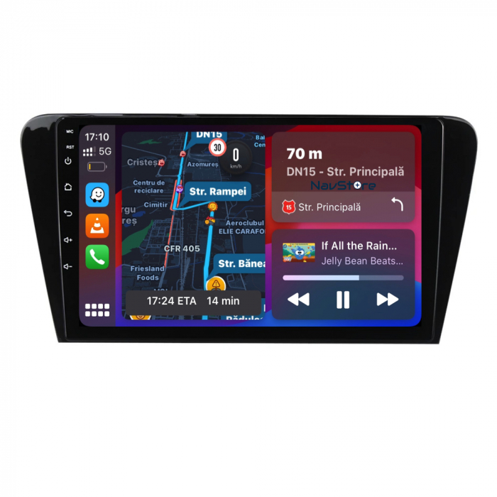 Navigatie Android Dedicata Skoda Octavia 3 (2013 - 2018) 10 Inch, 4Gb Ram, 64Gb stocare, Bluetooth, WiFi, Waze, Carplay [5]