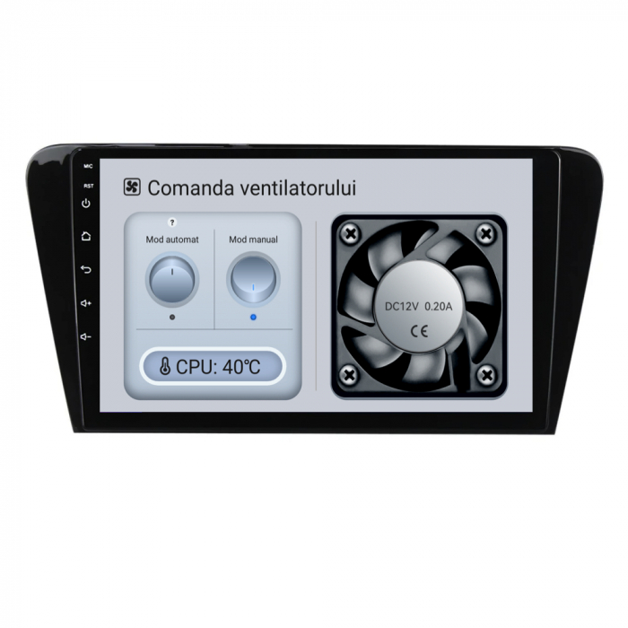 Navigatie Android Dedicata Skoda Octavia 3 (2013 - 2018) 10 Inch, 4Gb Ram, 64Gb stocare, Bluetooth, WiFi, Waze, Carplay [4]