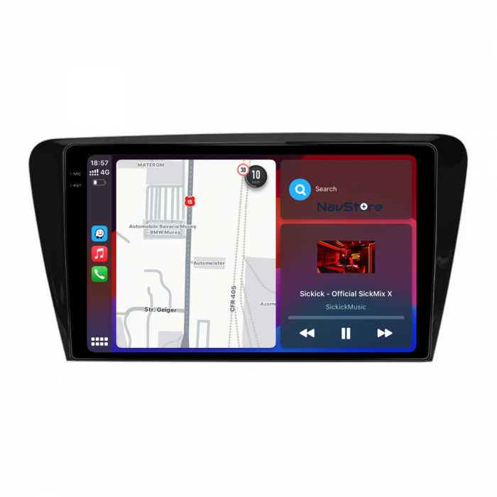 Navigatie Android Dedicata Skoda Octavia 3 (2013-2018) Display 2K, 4Gb Ram, 64Gb stocare, Bluetooth, WiFi, Waze, Carplay [2]