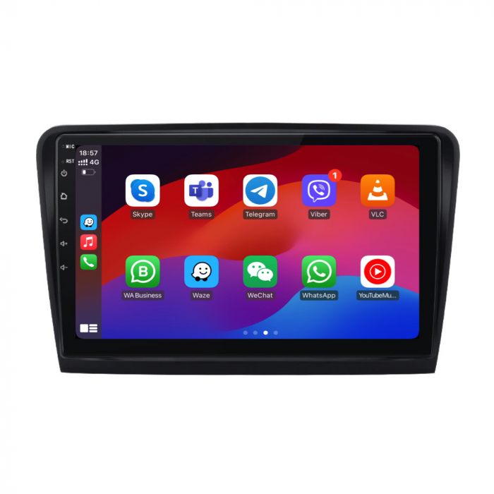 Navigatie Android Dedicata Skoda Superb 2 (2008-2015), 10Inch, 4Gb Ram, 64Gb Stocare, Carplay [2]