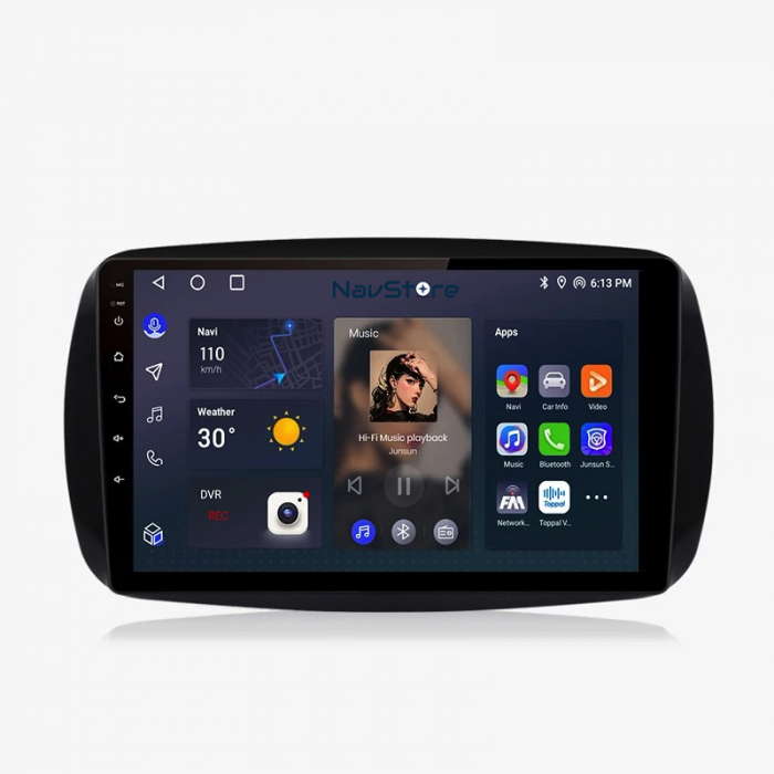 Navigatie Android Dedicata Smart For Two (2016-2021) For Four (2016-2021), 9 Inch, 6Gb Ram, 128Gb stocare, Bluetooth, WiFi [1]