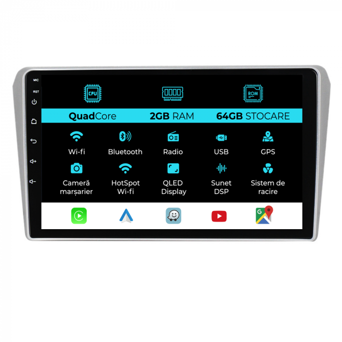 Navigatie Dedicata Toyota Avensis (2002 - 2008), 9 Inch, 2Gb Ram, 64Gb stocare, Carplay [1]