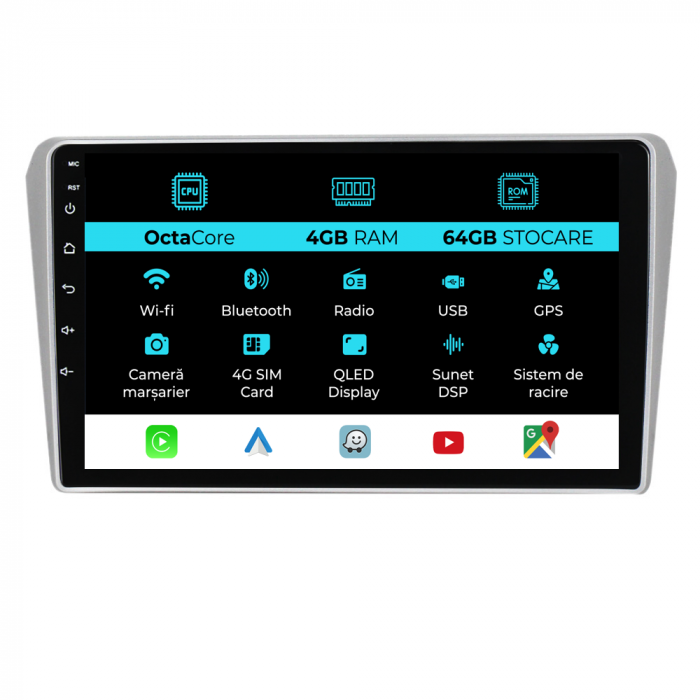 Navigatie Dedicata Toyota Avensis (2002 - 2008), 9 Inch, 4Gb Ram, 64Gb stocare, Carplay [1]