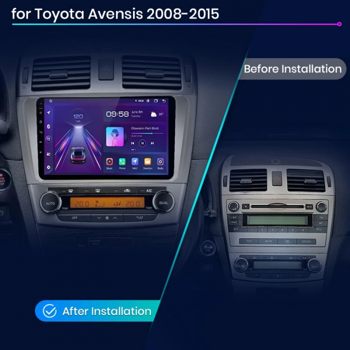 Navigatie Dedicata Toyota Avensis (2008-2015), 9Inch, 2Gb Ram, 64Gb Stocare, Carplay [7]