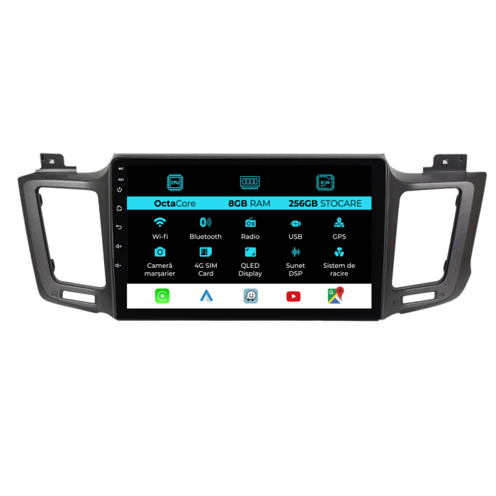 Navigatie Dedicata Toyota Rav 4 (2012-2018), 10 Inch, 8Gb Ram, 256Gb Stocare, Carplay [1]