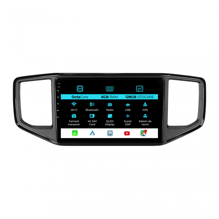 Navigatie Dedicata Volkswagen Amarok (2016-2022), 9Inch, 6Gb Ram, 128Gb Stocare, Carplay [1]